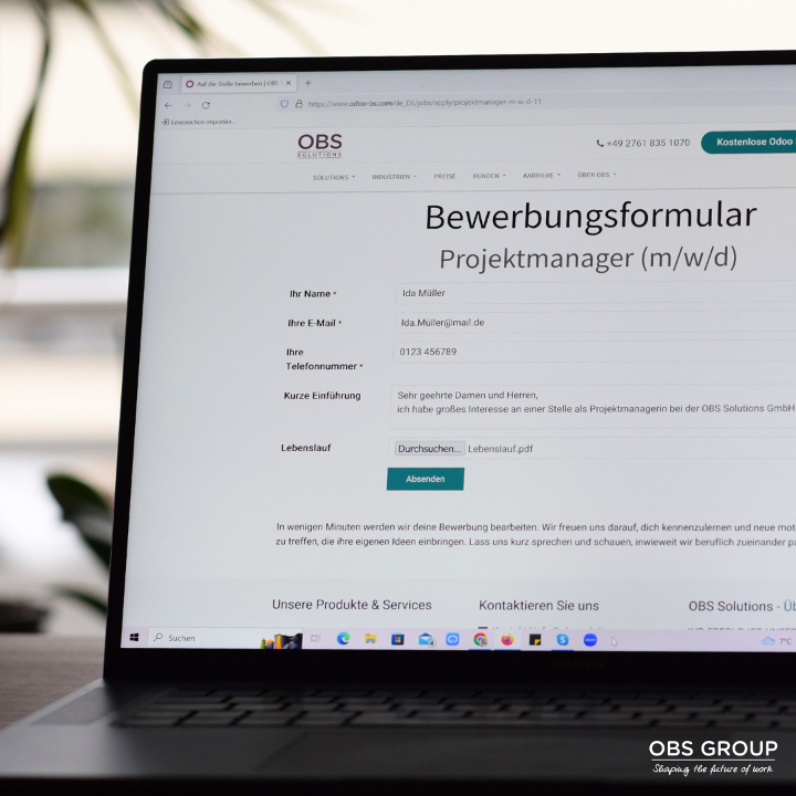 Bewerbung